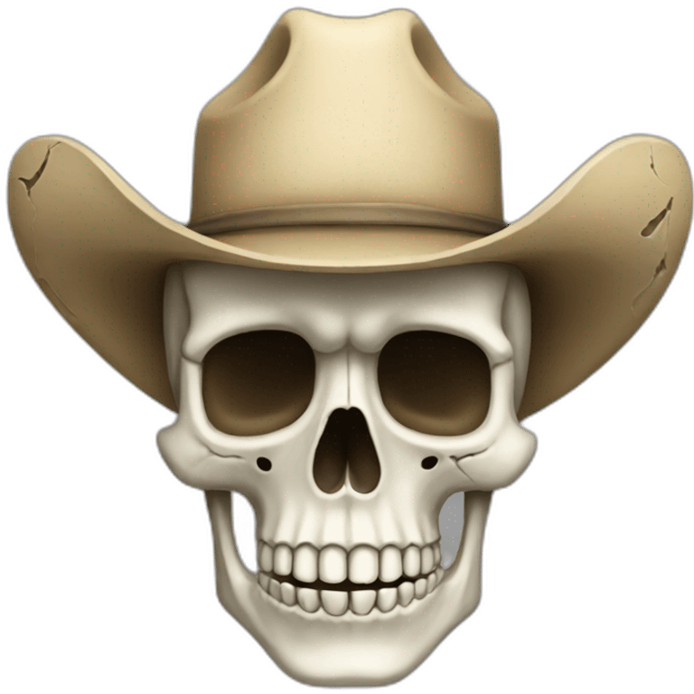 Texan skeleton emoji