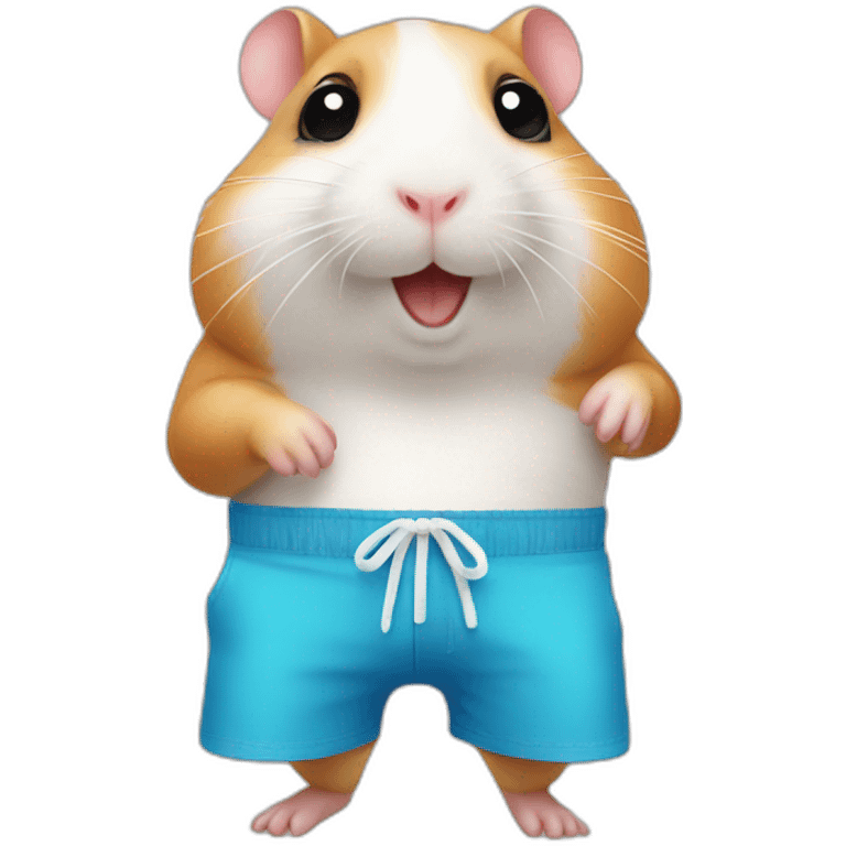 Hamster wearing bikini emoji