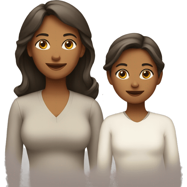 Mom and daughter  emoji