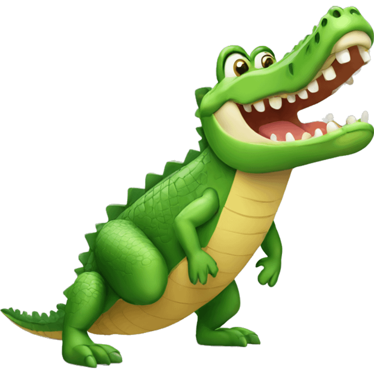 crocodile with a good credit score emoji