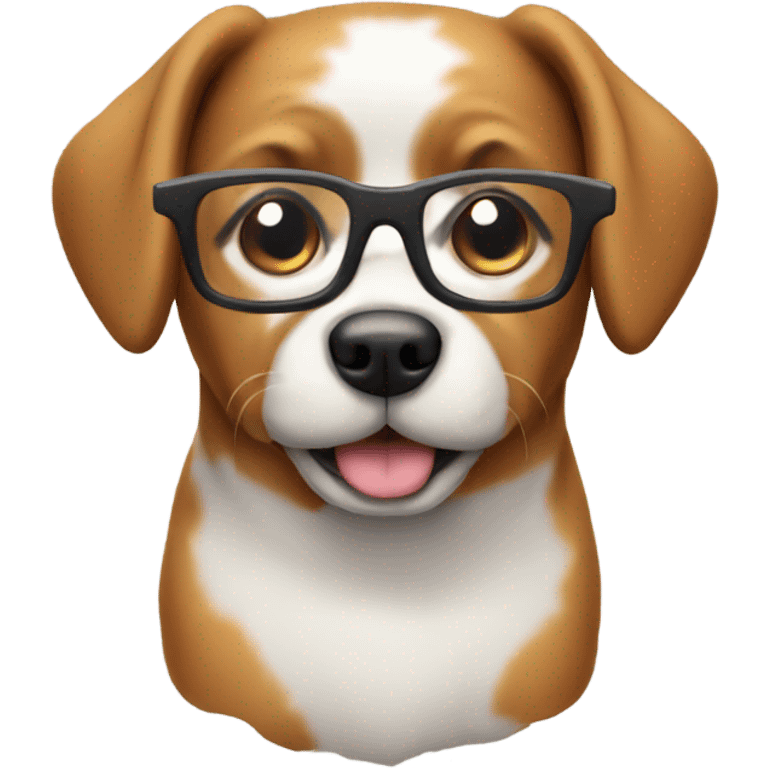 dog with glasses emoji