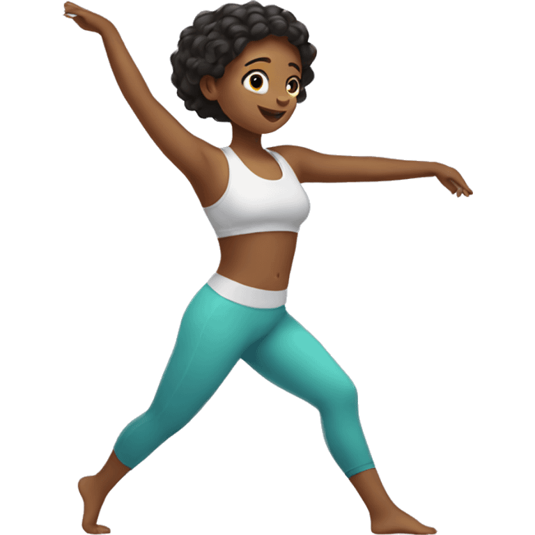 Girl stretching emoji