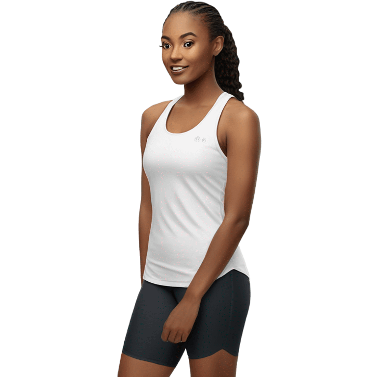 white sport tank top emoji