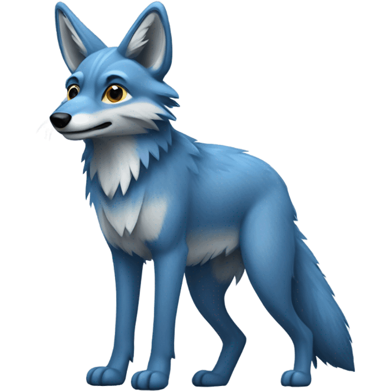 Blue coyote emoji