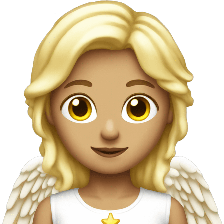 Blonde angel with big wings  emoji