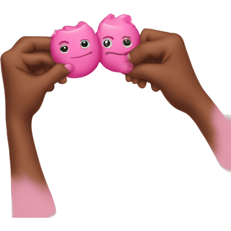 Two hands holding their pinkys emoji