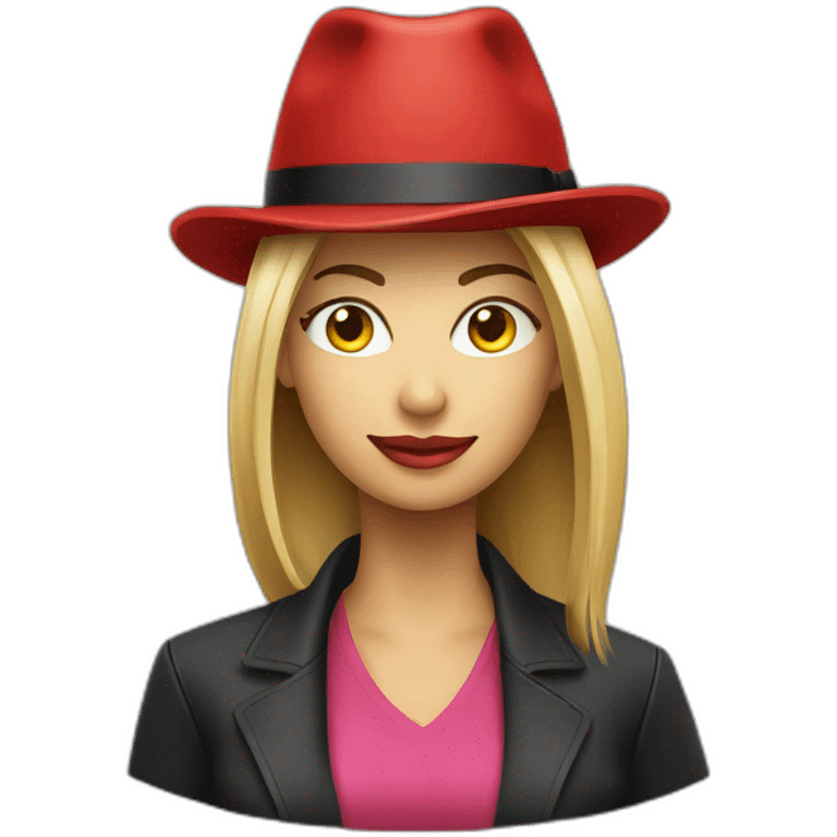 female playing poker with a poker dealer hat emoji