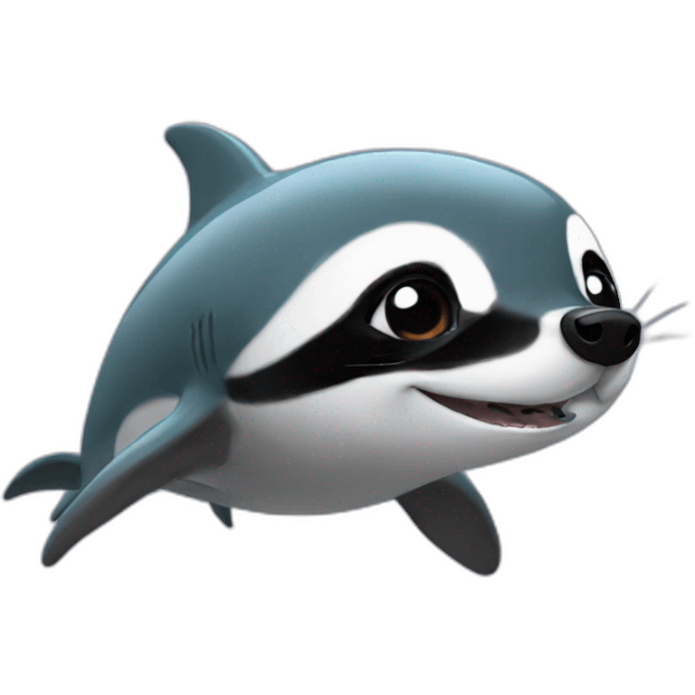 Raccoon-and-dolphin emoji