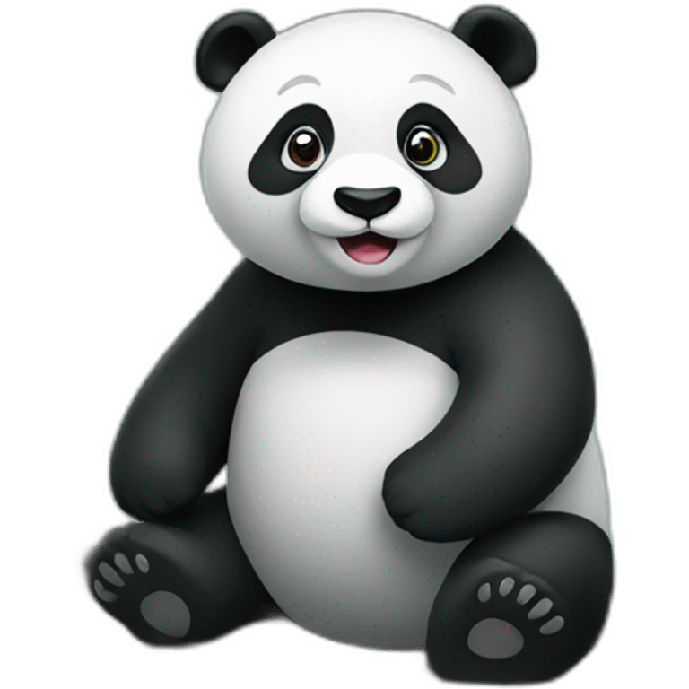 Panda in river emoji