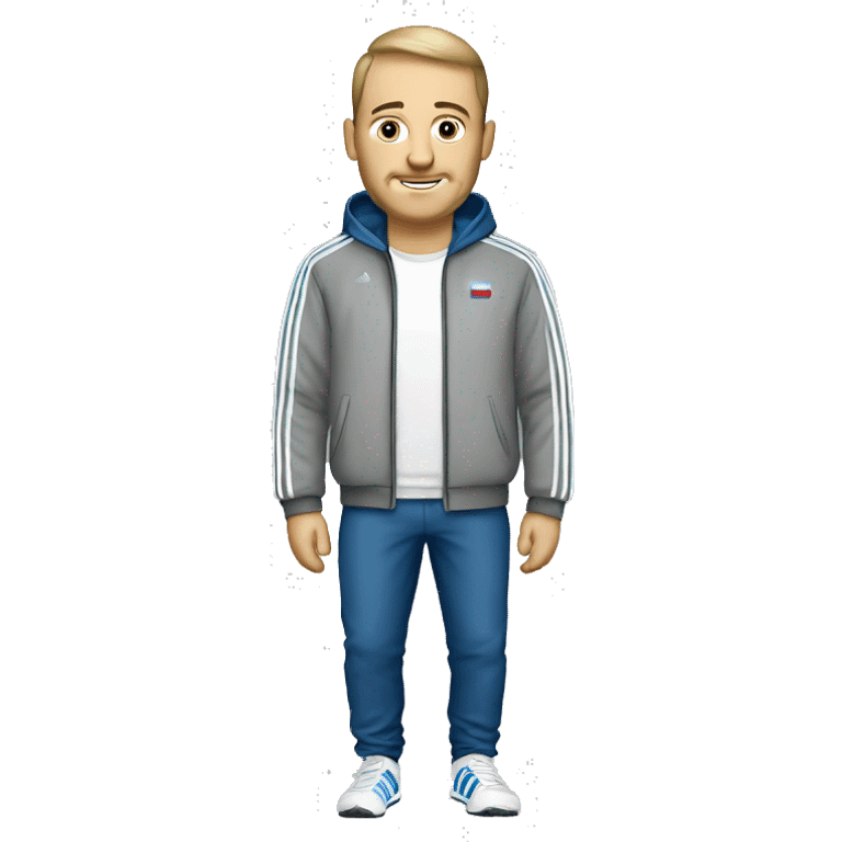 Russian dude with adidas and vodka emoji