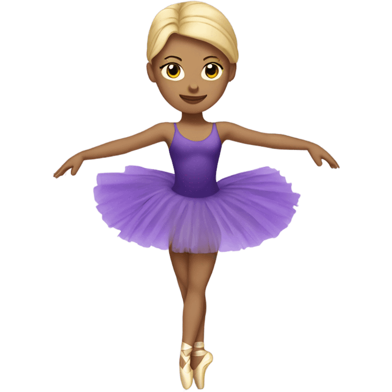 blonde ballet dancer with purple tutu  emoji