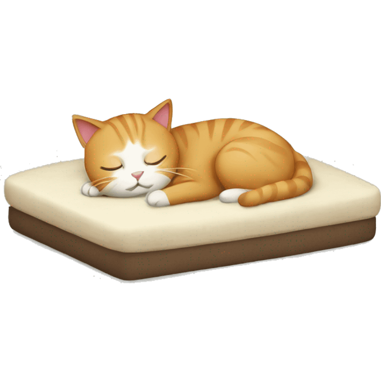 Cat with bed sleep  emoji