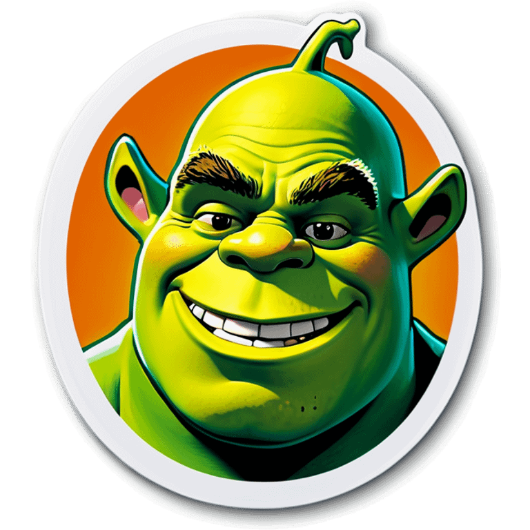 Shrek with Bitcoin emoji