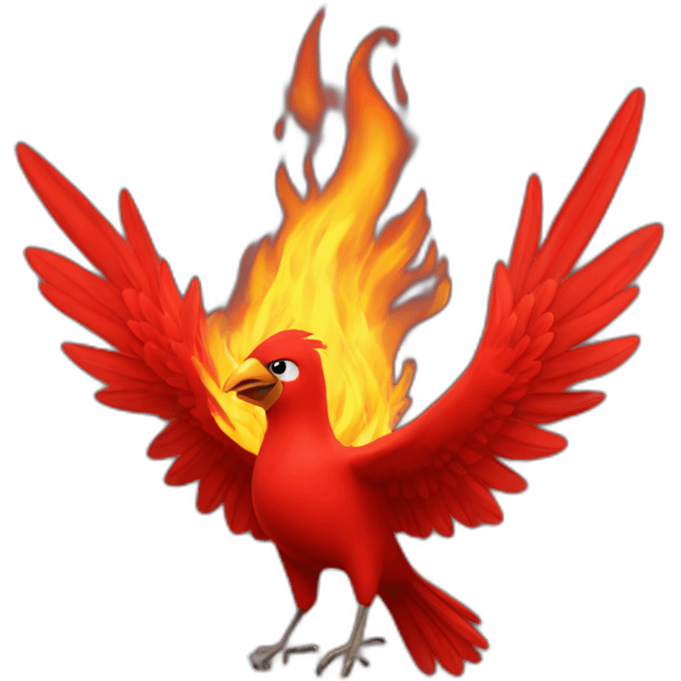 liverpool red bird on fire emoji