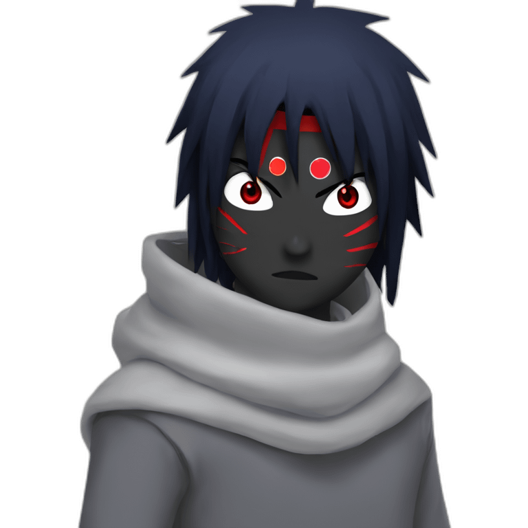 sasuke with sharingan eyes emoji