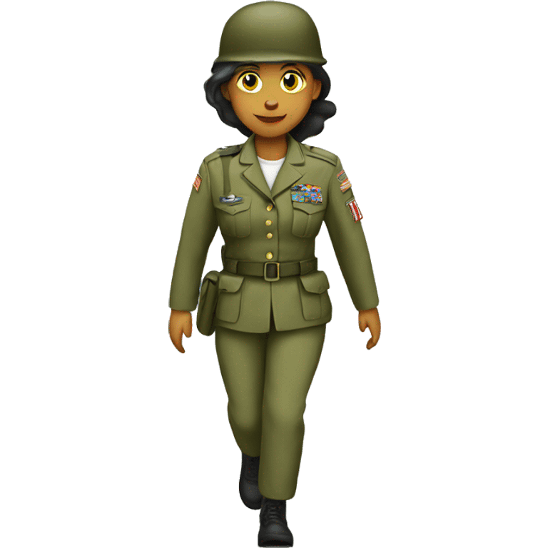 army woman walking emoji