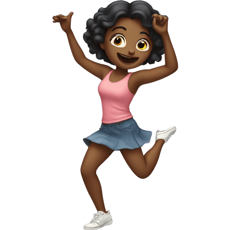 girl dancing funny emoji