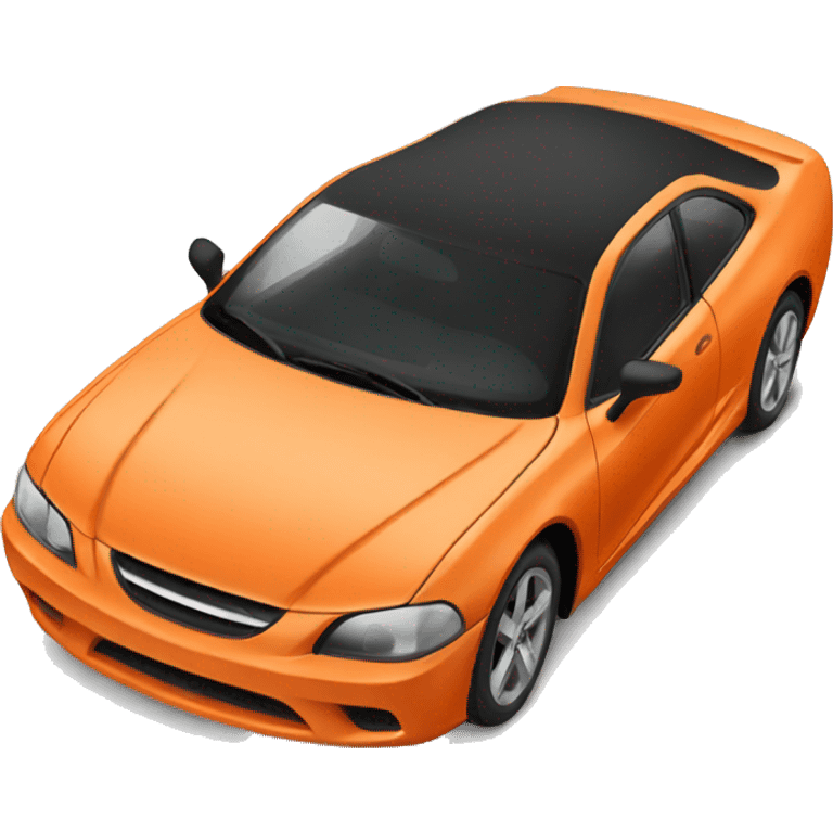 Orange car with black roof emoji