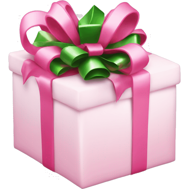 Pink and white Christmas present  emoji