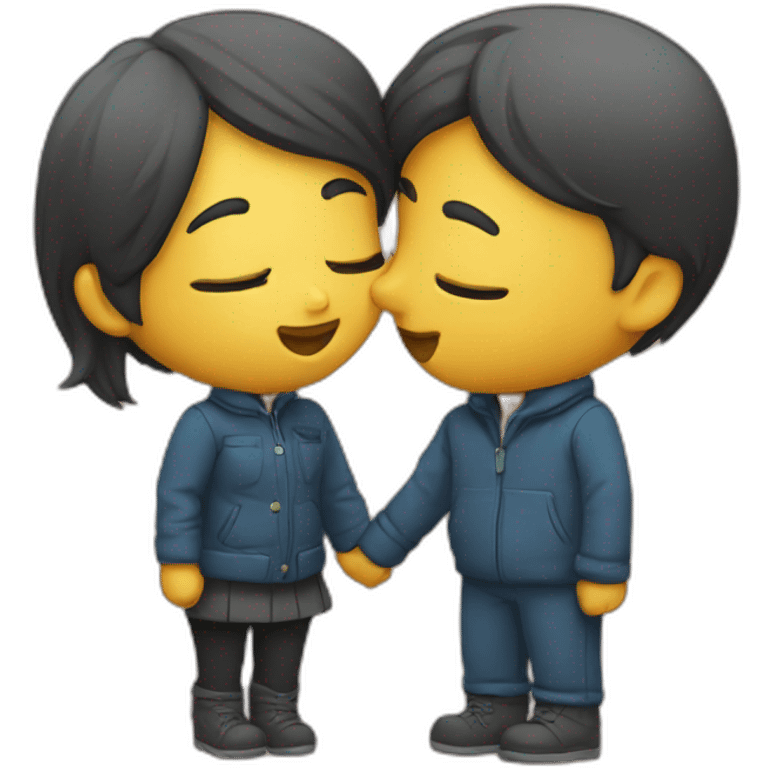 kissing couple emoji