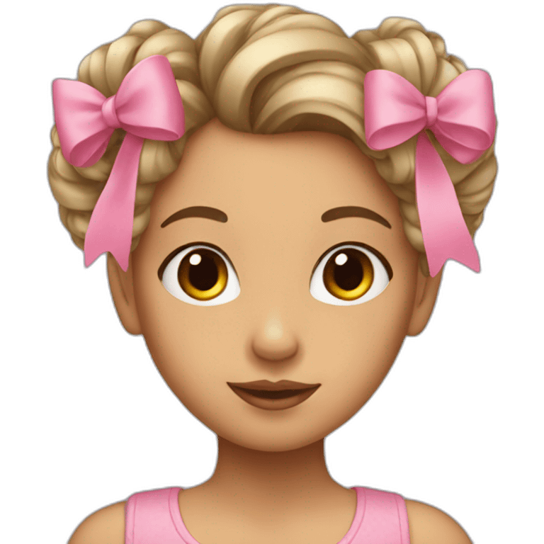 girl with bows in her hair emoji