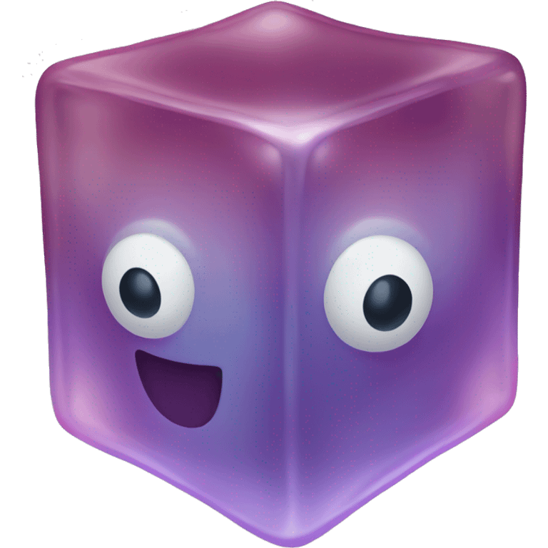 gelatinous cube almost transparent  emoji