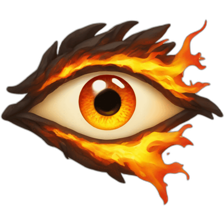 eye made of fire emoji