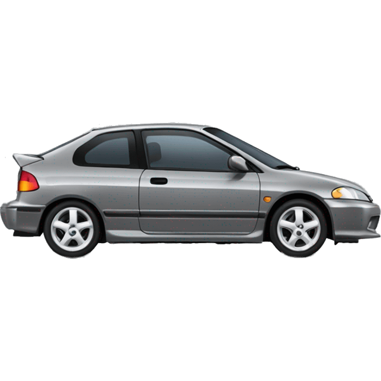 Grey Honda civic 1999 three doors  emoji