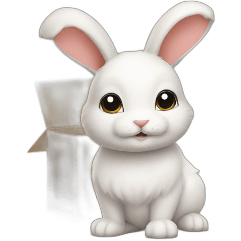 rabbit from gift box emoji