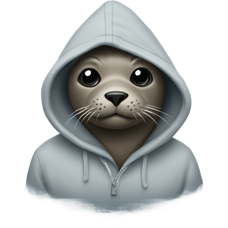 seal wearing a hoodie emoji