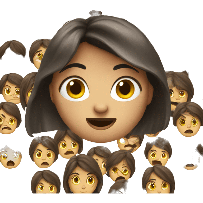 mad brunette girl emoji