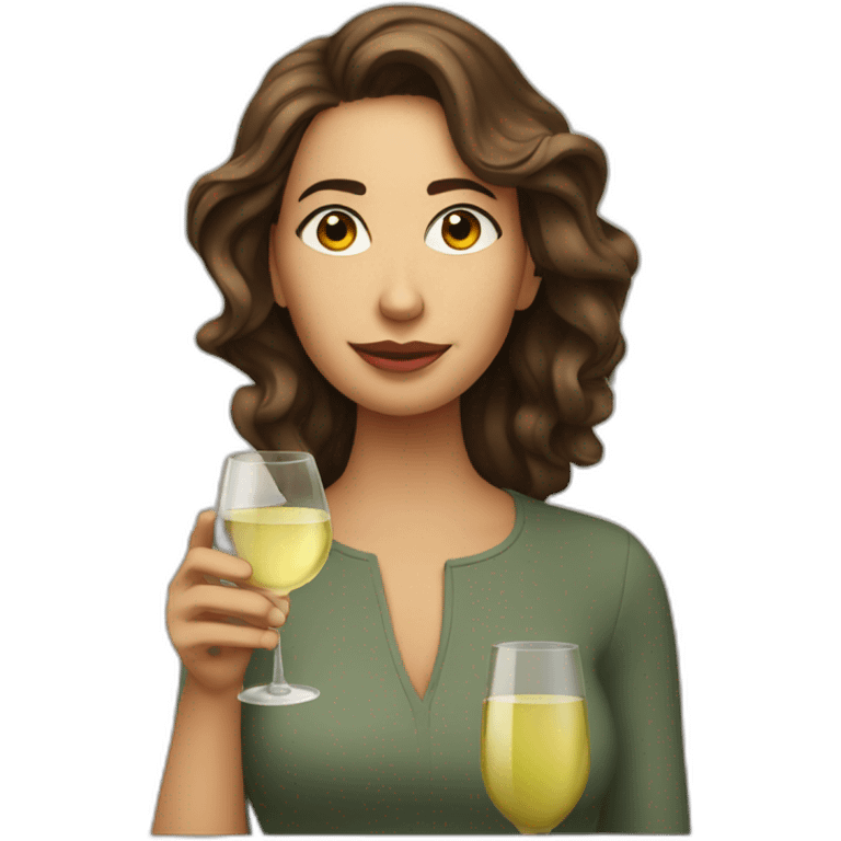 Me drinking white wine emoji