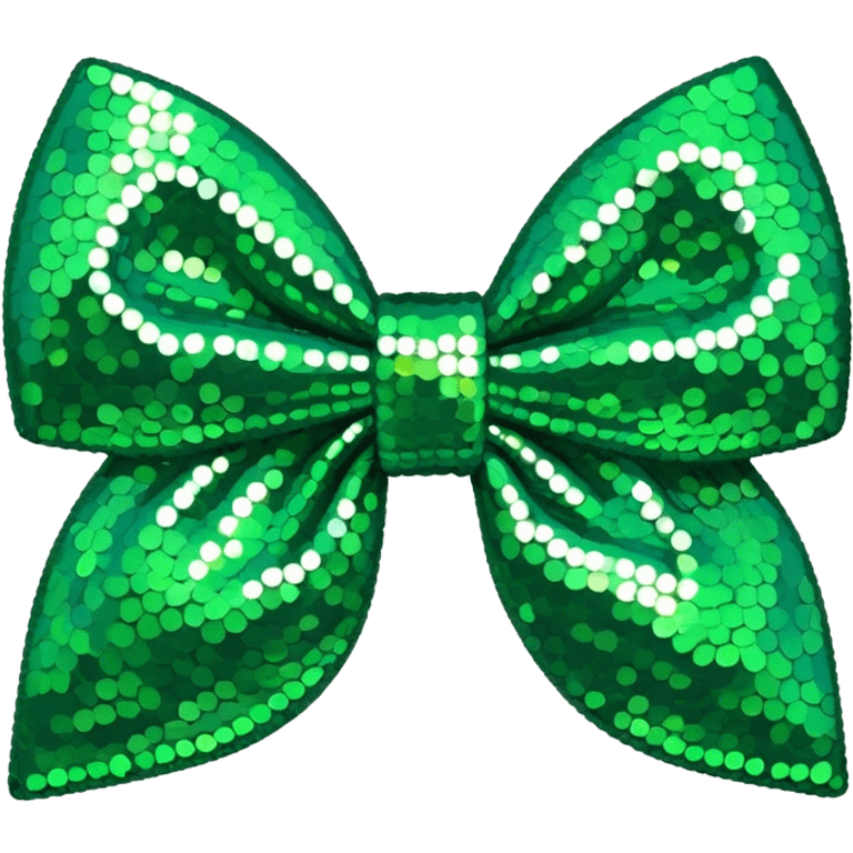 green sequin bow emoji