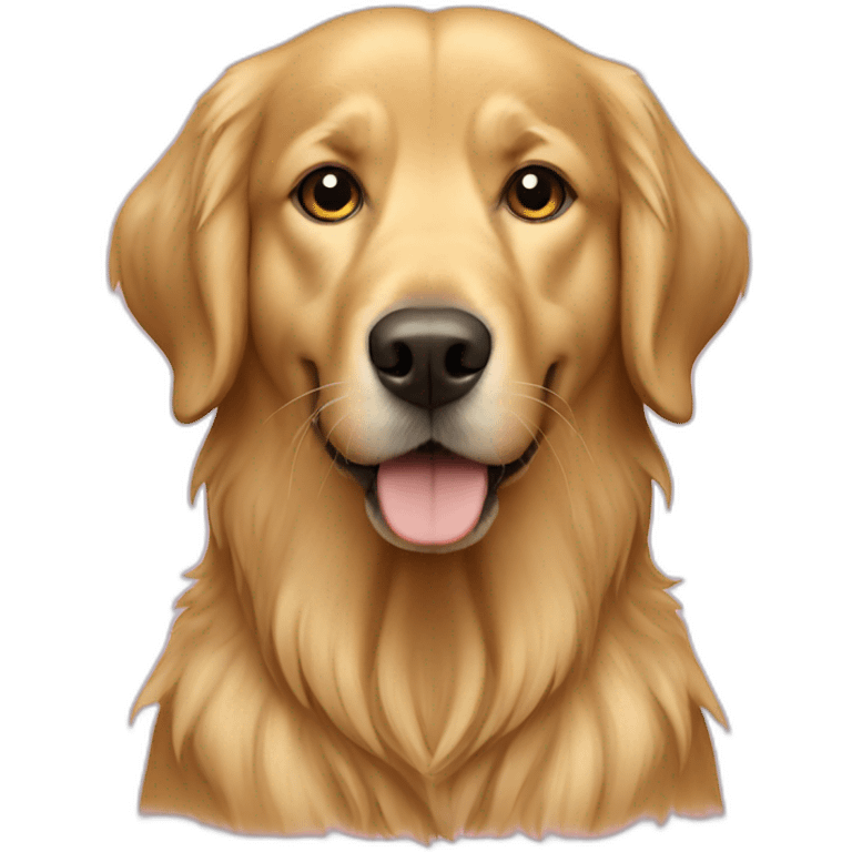 golden retriever dog as a muslim emoji