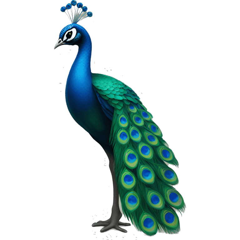 human shape peacock emoji