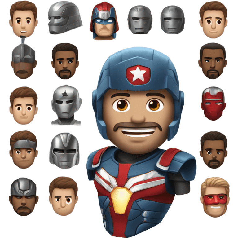 Homem de ferro e capitão América  emoji