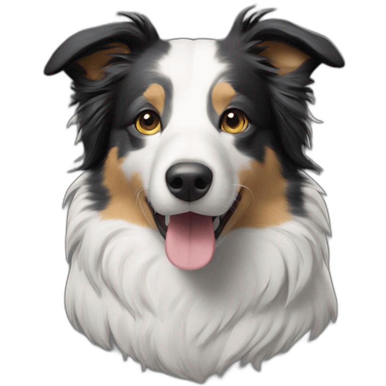 border collie blanc emoji