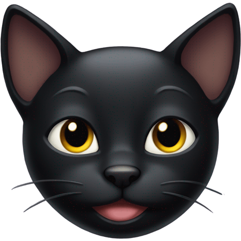 Black cat smirking  emoji