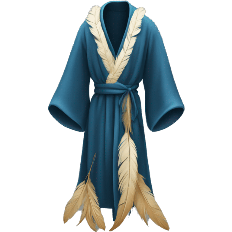 Elegant robe with feathers emoji