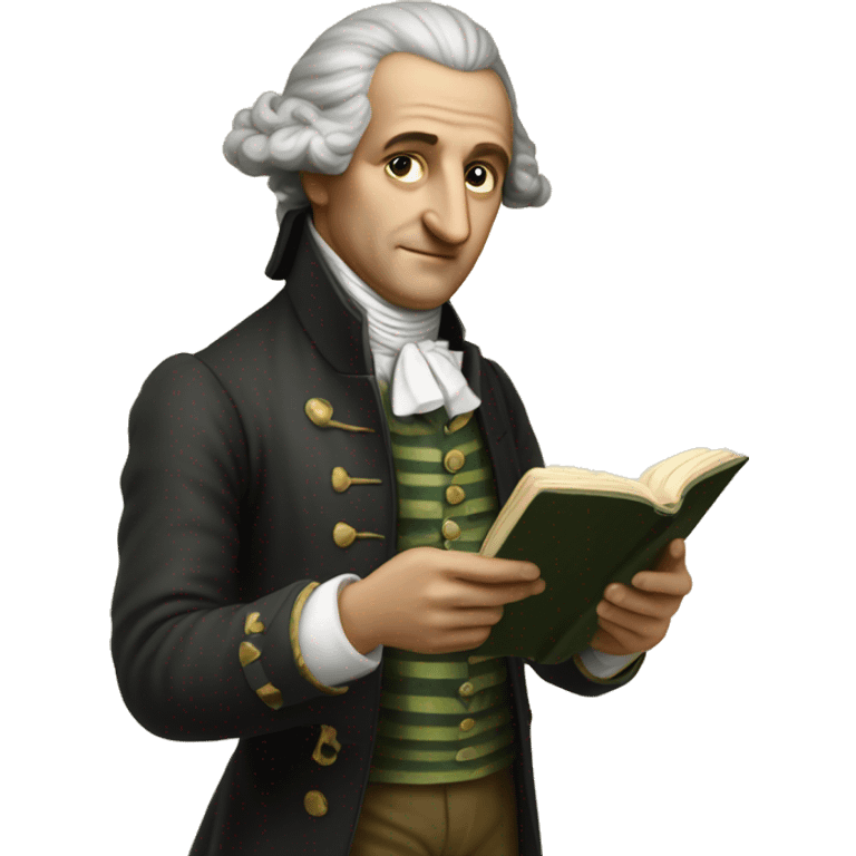 Goethe holds a book in his hand emoji