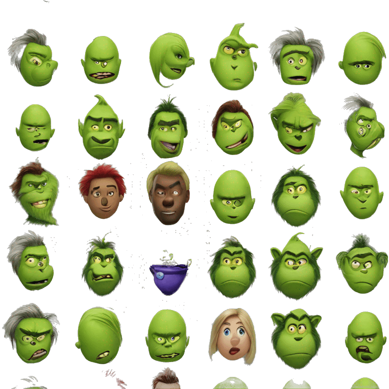 Dr. Seuss's The Grinch in the movie the avengers emoji