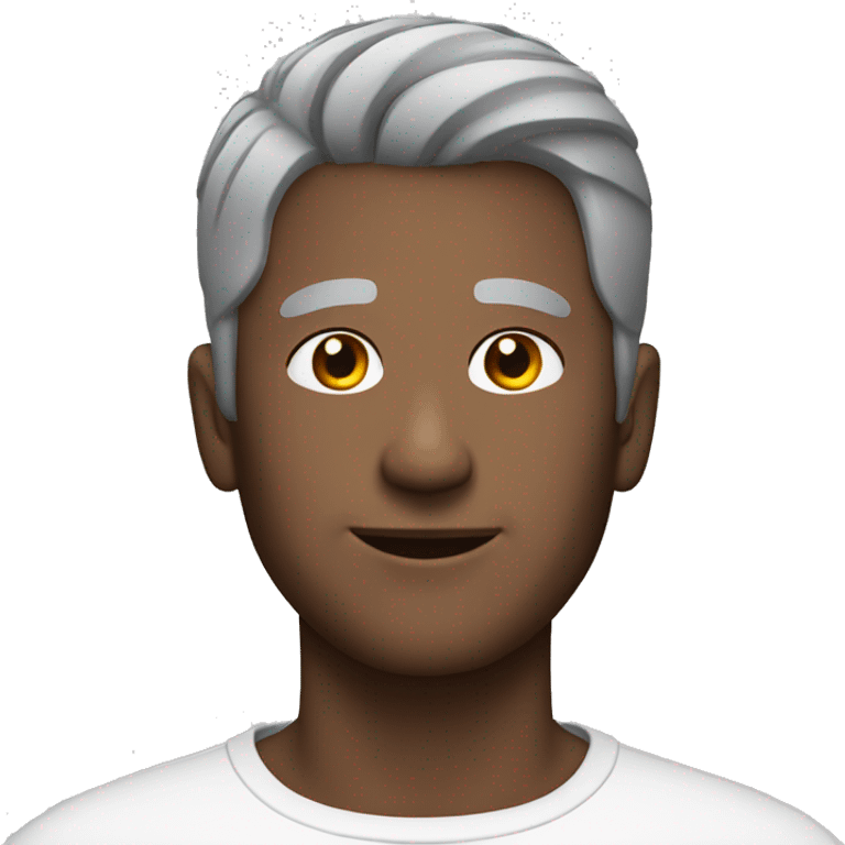 Good looking man short grey hair emoji