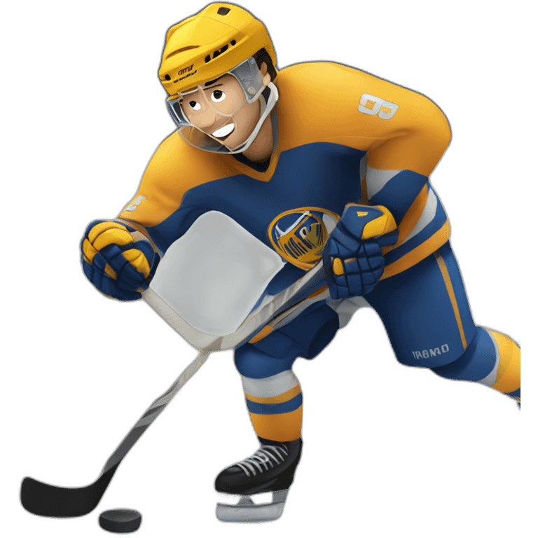 hockey player golpeando emoji