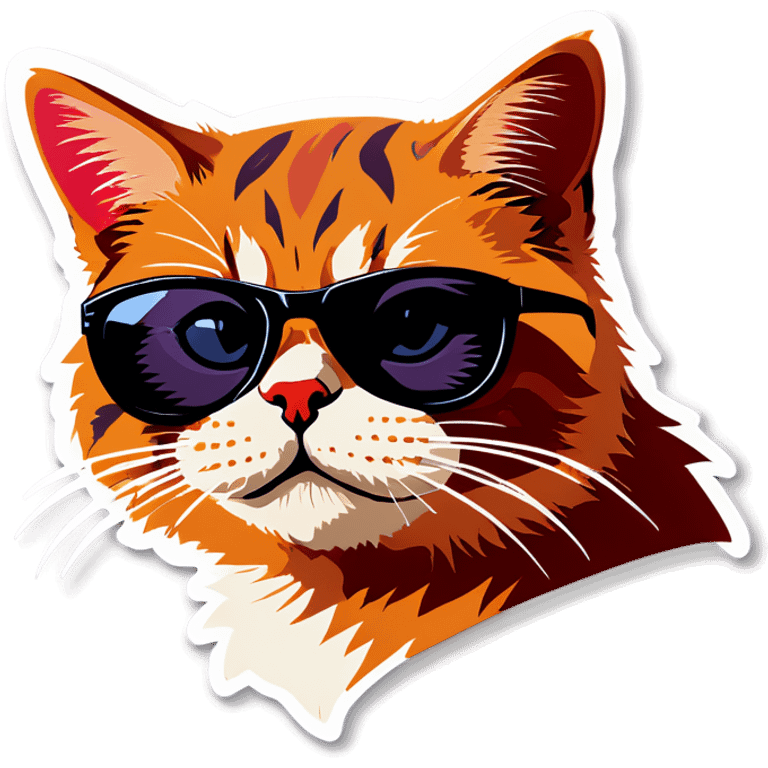 Cat with sunglasses emoji