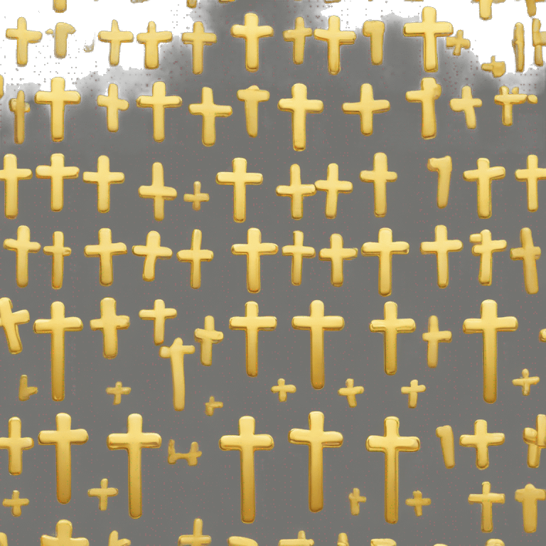 Aesthetic gold cross skinny emoji