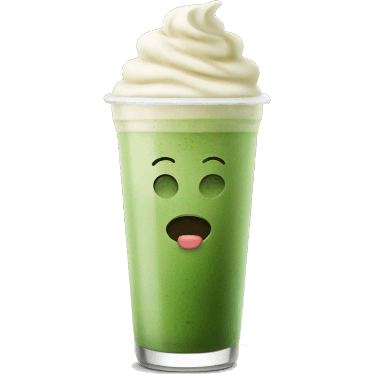 Iced matcha latte  emoji