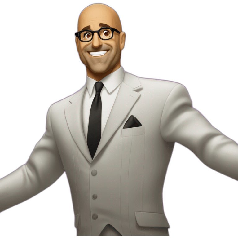 Stanley Tucci disco dancing emoji