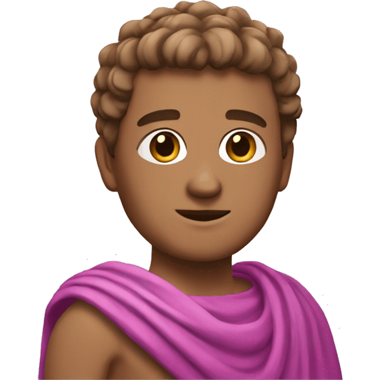 Roman man purple and pink toga  emoji