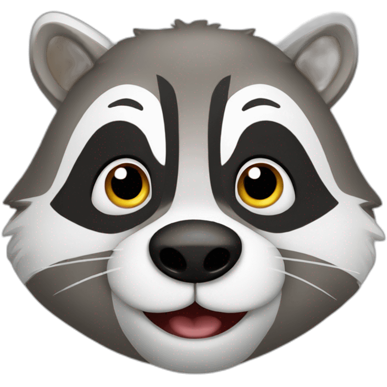 racoon-face-happy emoji