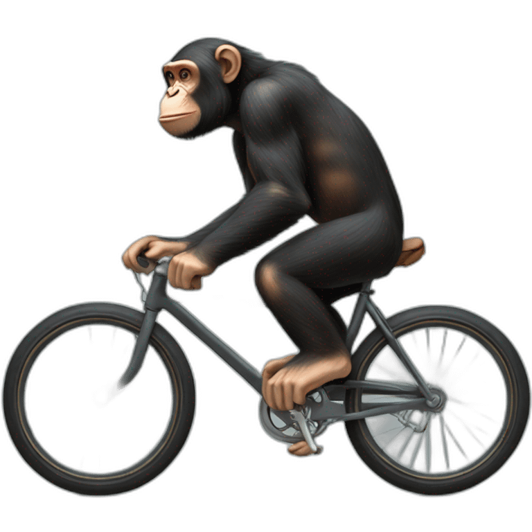 Un chimpanzé sur un velo emoji